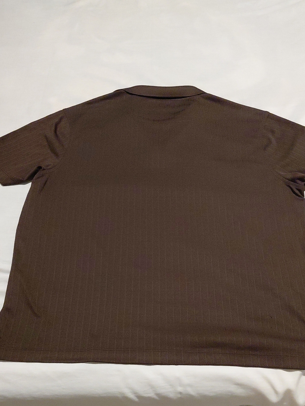 Perry Ellis Men's Brown Zip-Front XL Polo Shirt - Picture 5 of 7